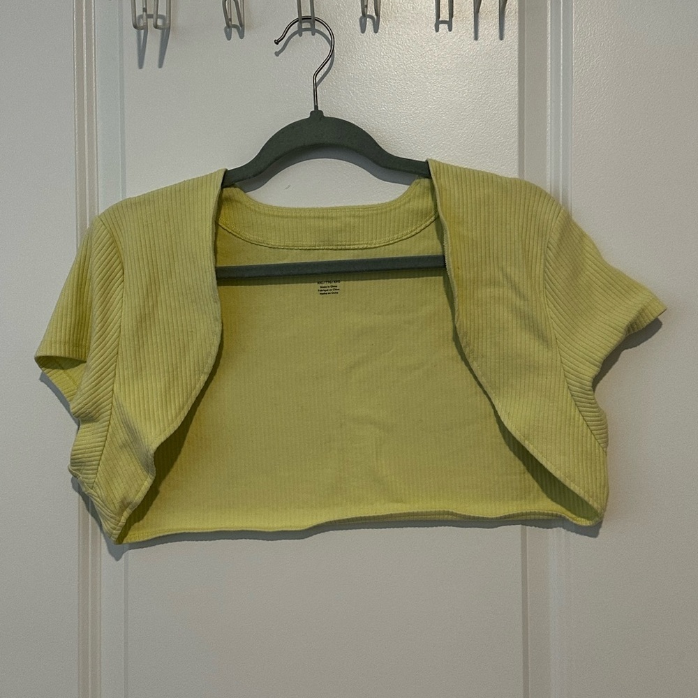 American Eagle Outfitters Short Sleeve Halter Ribbed Top